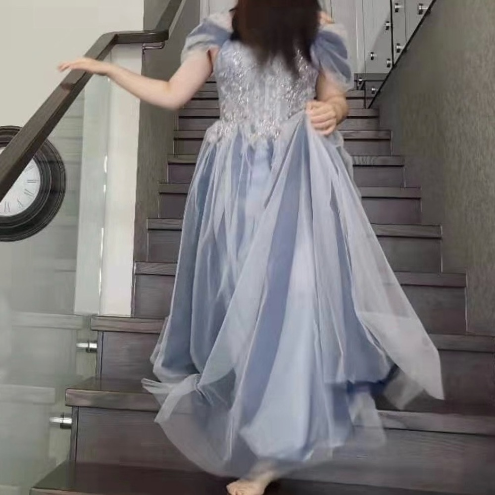 Blue prom dress